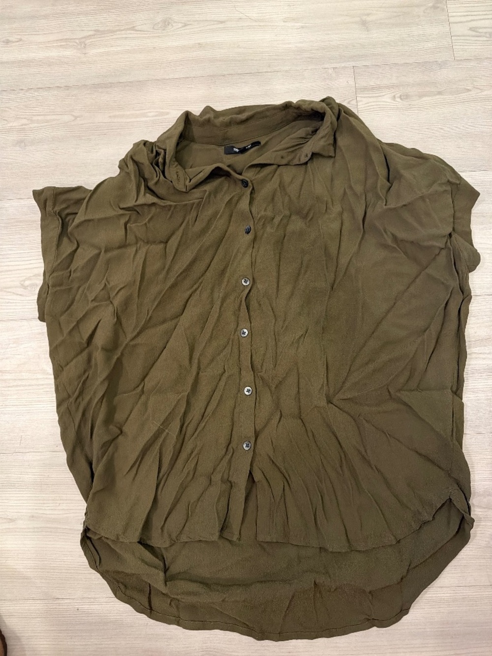 Madewell olive button down shirt small